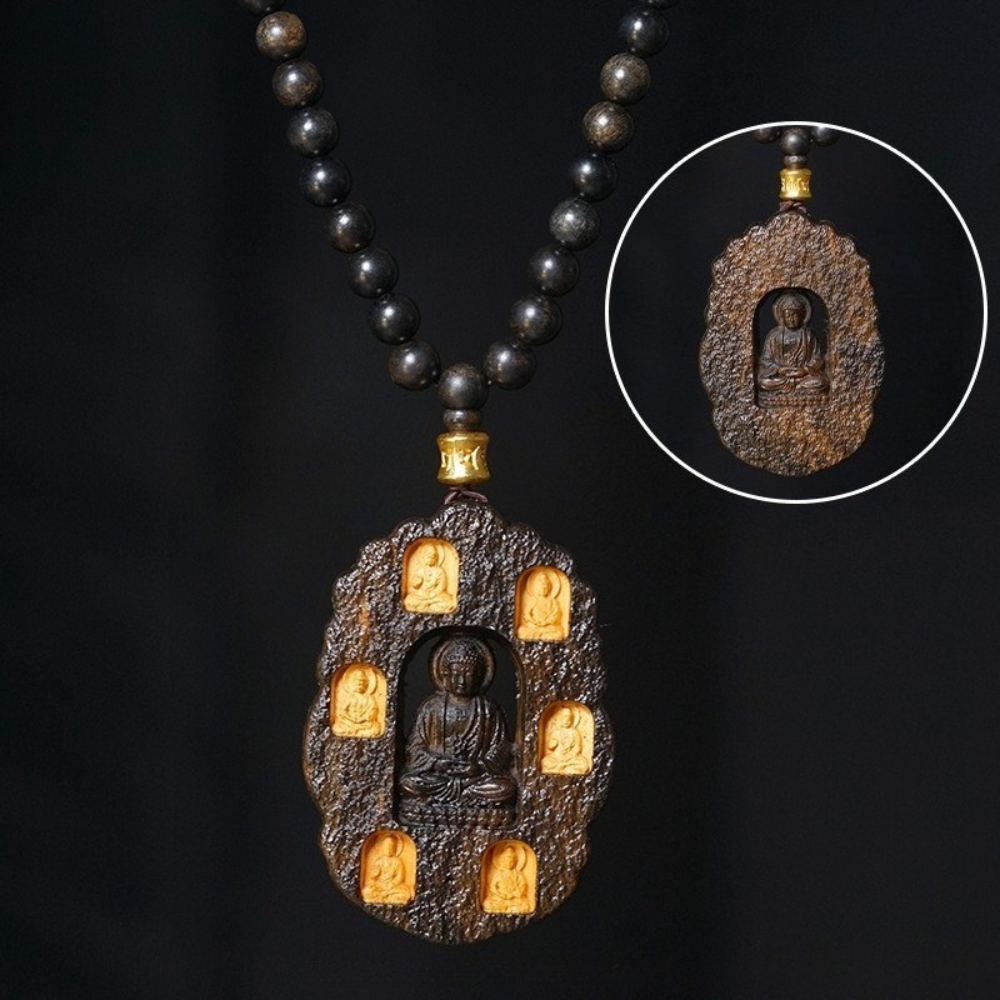 Ethnic Fashion Boutique - Agarwood Wanfo Chaozong Buddha Pendants Beaded