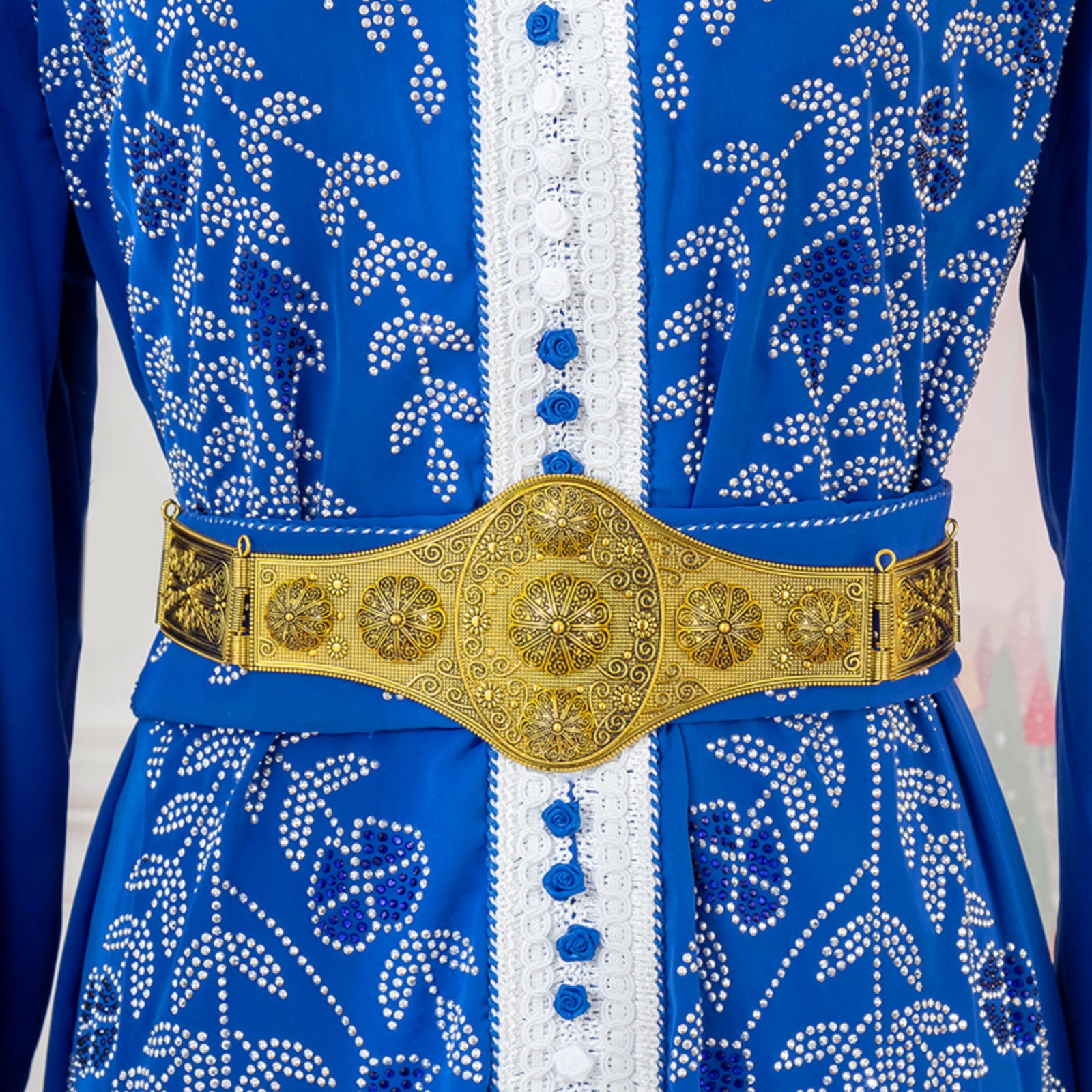 Ethnic Gown - A Palace-Style Carved Waist Belt 3D