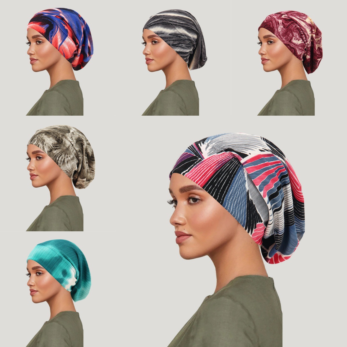 Ethnic Fashion Women - 2026 New Tie-dye Hair Cover Cap