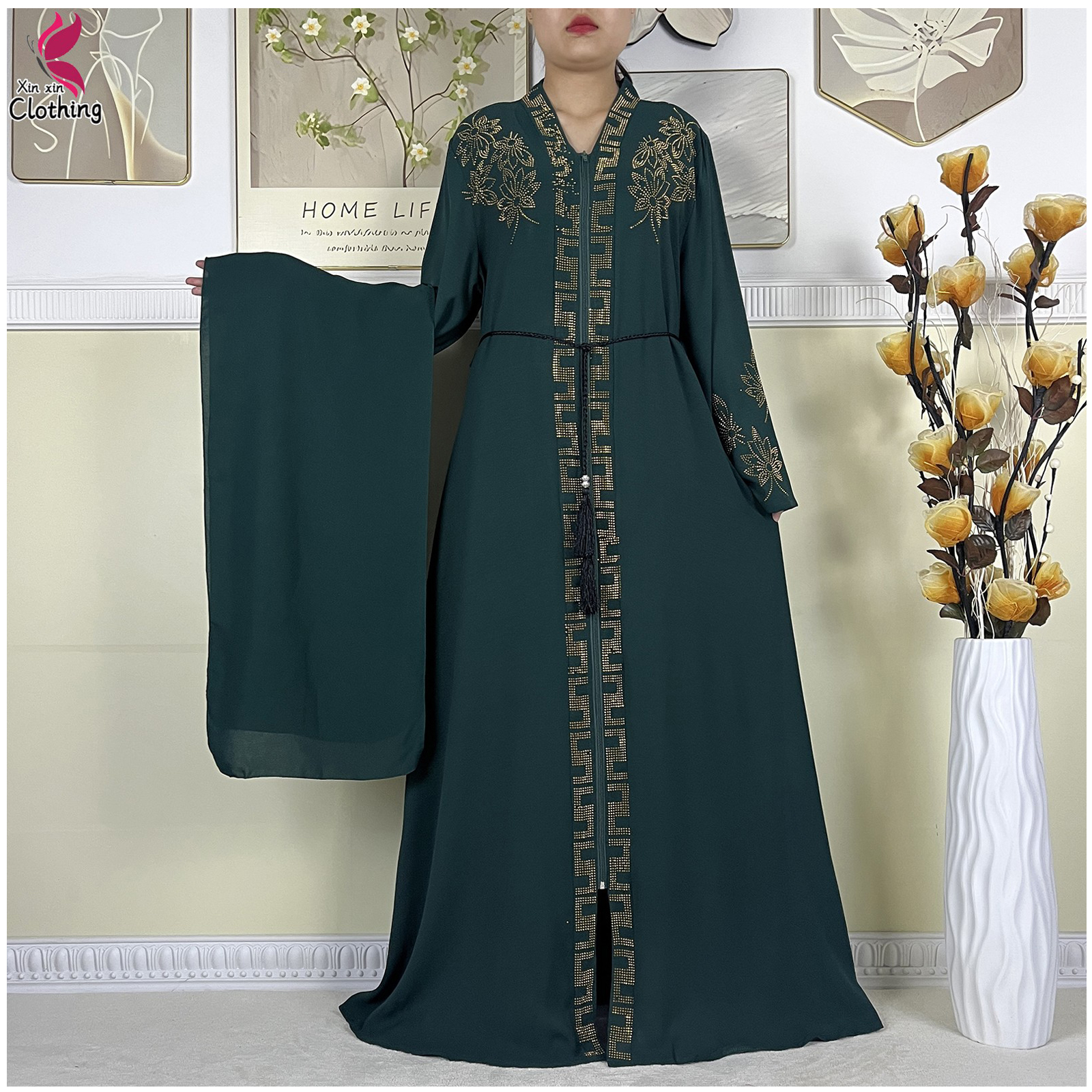 Ethnic Gown - New Muslim Abayas For Women Long