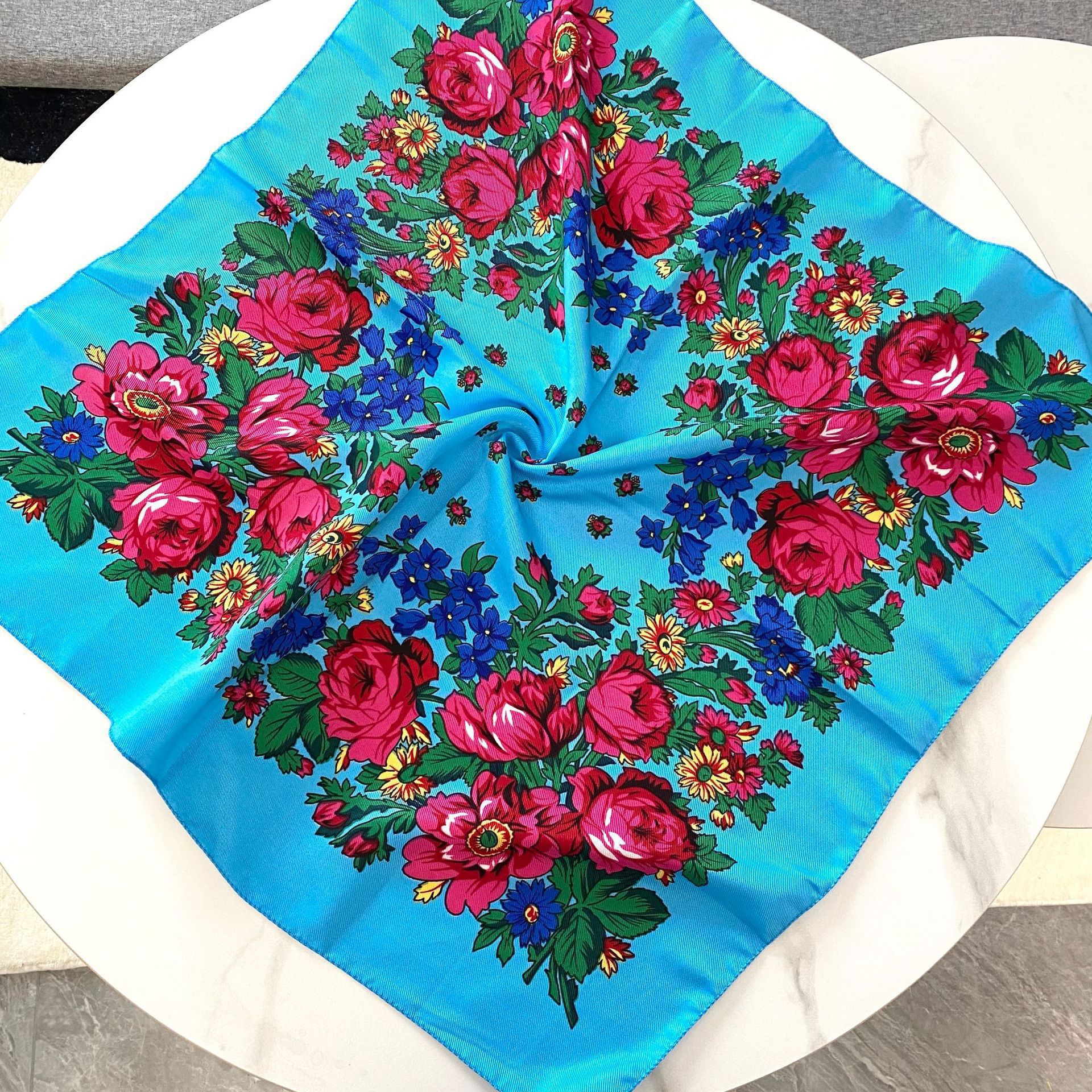 70*70cm Russian Floral Square  - Ethnic Fabric review and price
