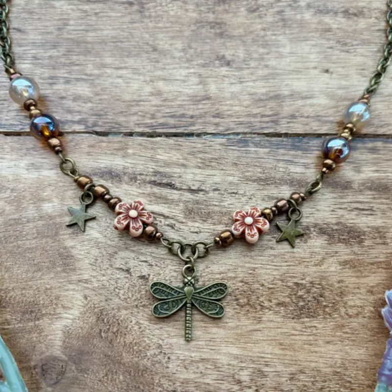 Vintage Dragonfly Star Pendant - Ethnic Fashion For Ladies review and price
