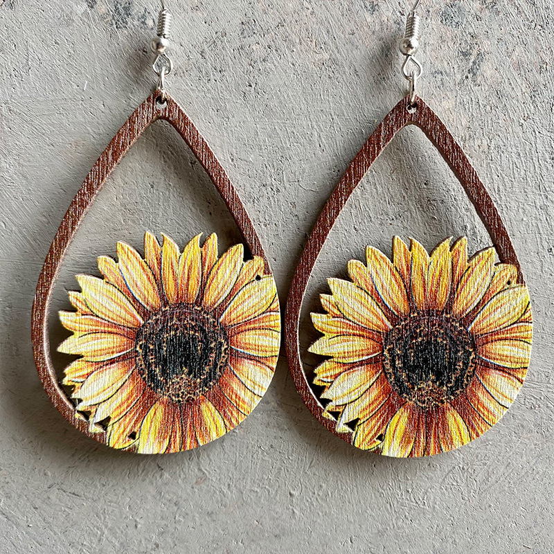 Laser Cutout Wood Sunflower Ca - Ethnic Fashion Boutique review and price