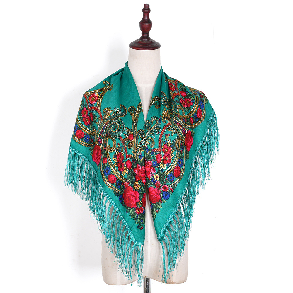 Russian Square Scarf Tradition - Ethnic Fabric review and price