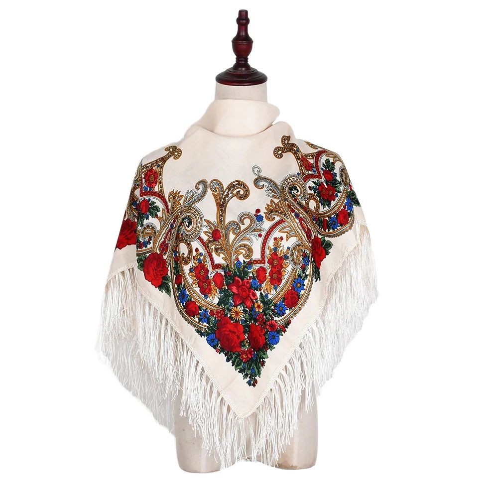 Russian Square Scarf Tradition - Ethnic Fabric review and price