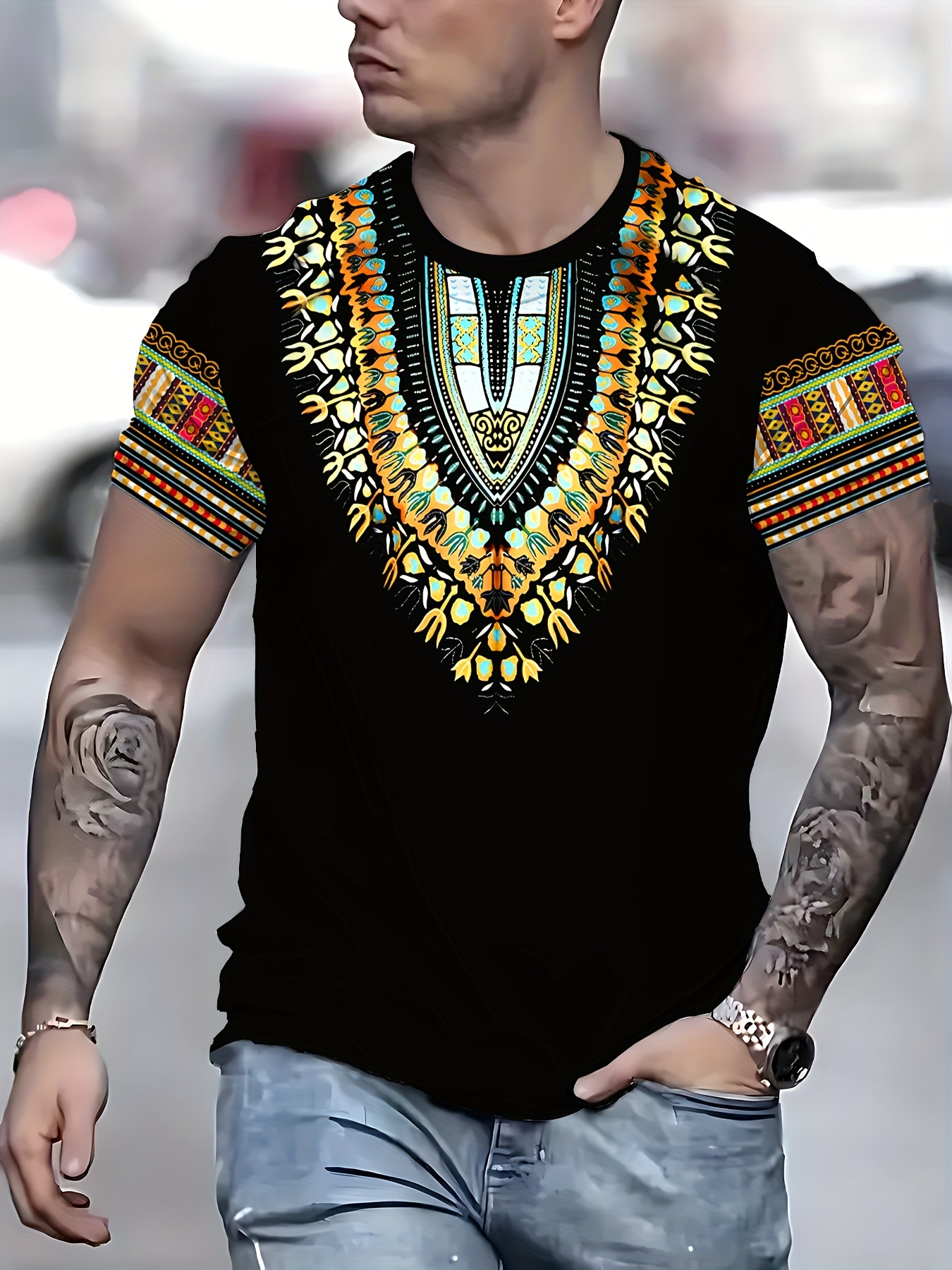 Summer Retro Ethnic Pattern T- - Ethnic Fashion Boutique review and price