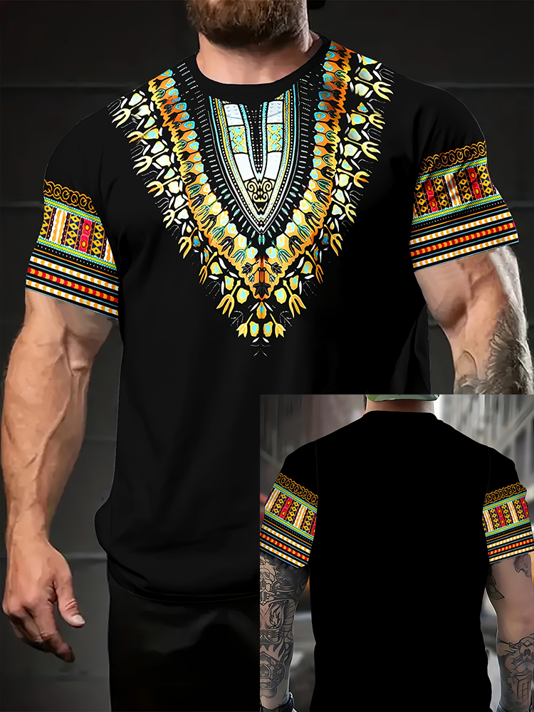 Summer Retro Ethnic Pattern T- - Ethnic Fashion Boutique review and price