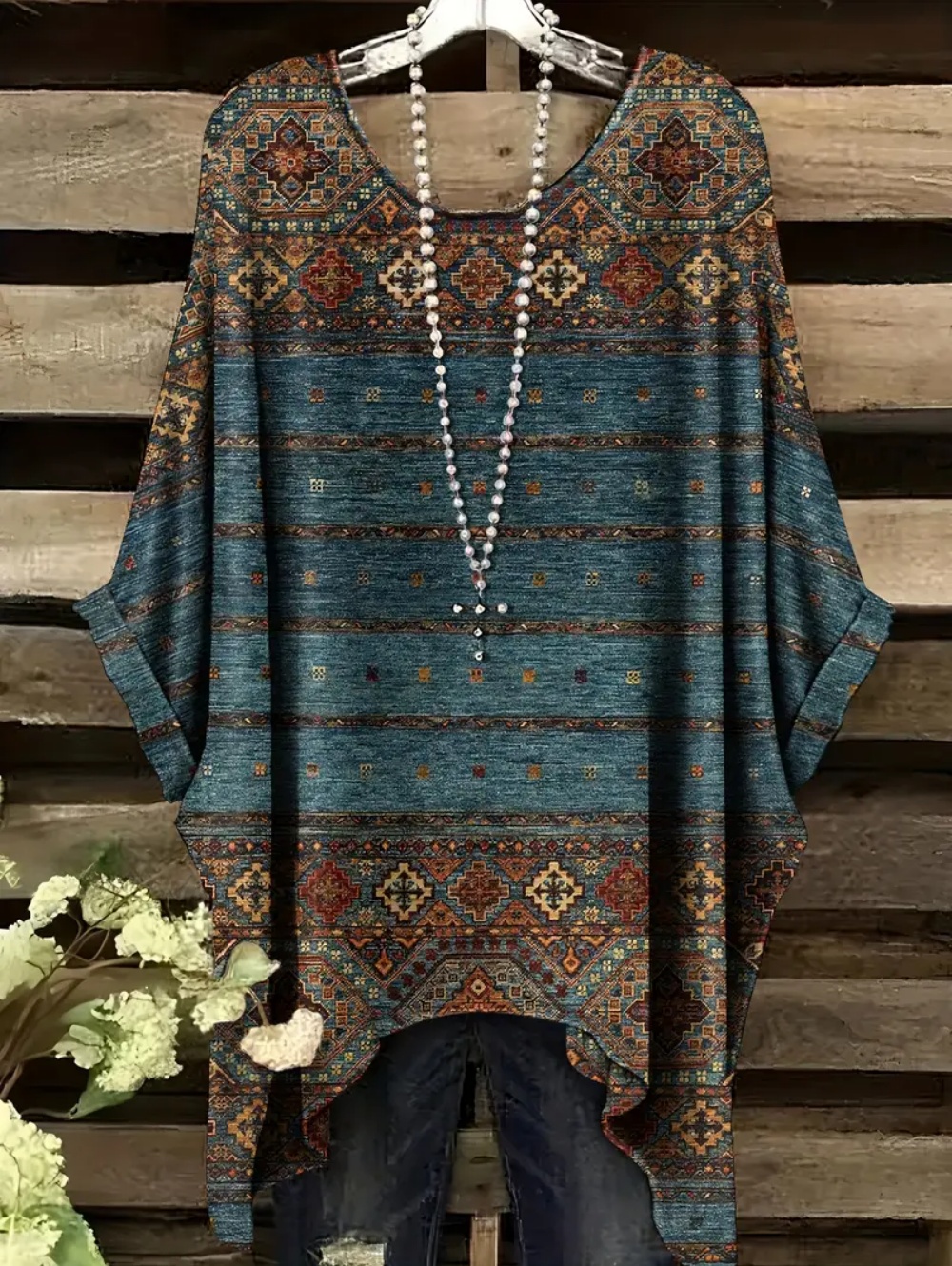 Bohemian Chic Oversized T-Shir - Ethnic Chic Fashion review and price