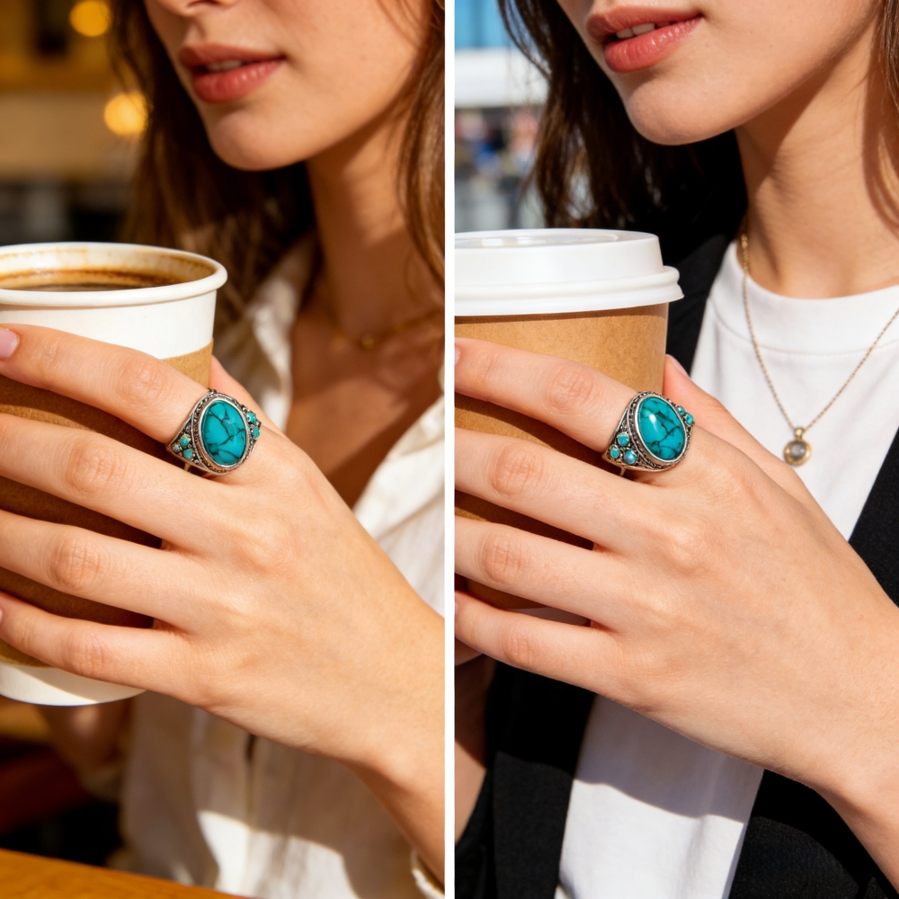 Instagram Trendy Turquoise Rin - Ethnic Fashion Instagram review and price