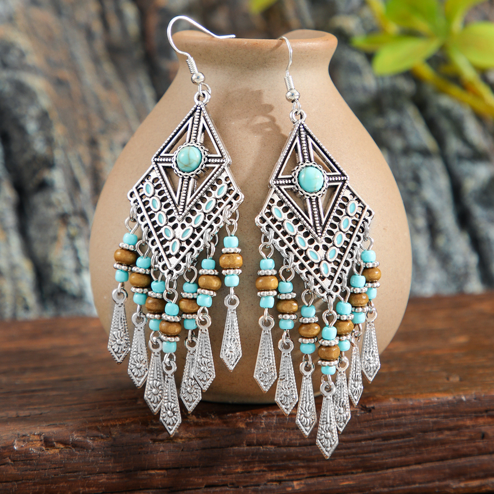 Ethnic Style Dangle Earrings F - Ethnic Chic Fashion review and price